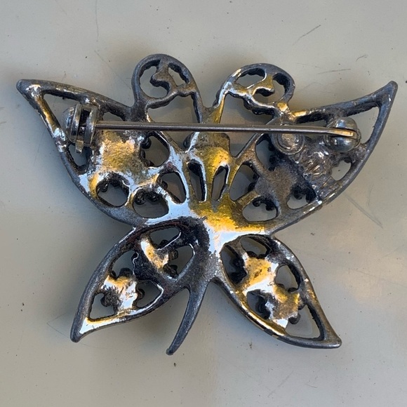 Vintage Sarah Coventry Butterfly Brooch Sweater Pin Signed - Picture 2 of 3